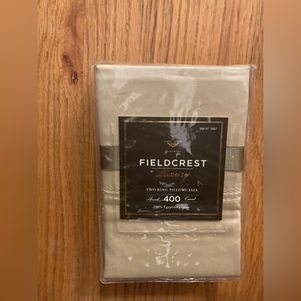Egyptian Cotton Pillowcases 400 TC Khaki - King NWT